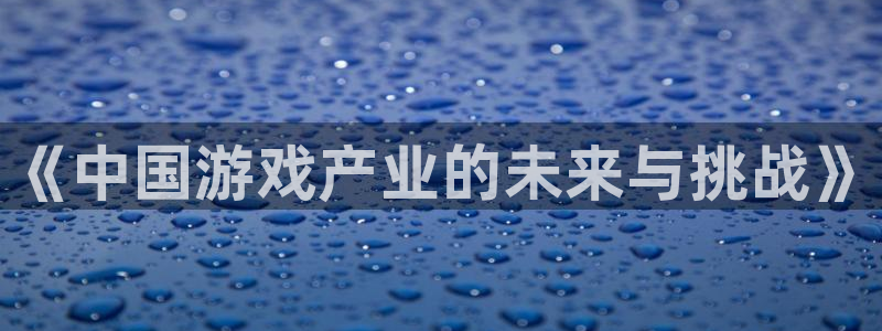杏耀智邦：《中国游戏产业的未来与挑战》