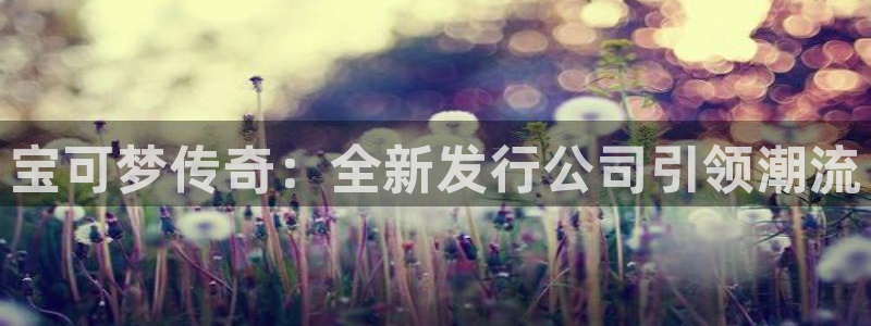 杏耀子公司怎么样知乎：宝可梦传奇：全新发行公司引领潮流